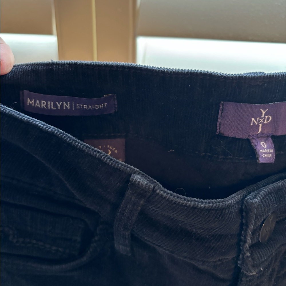 NYDJ Marilyn Straight Black Jeans
